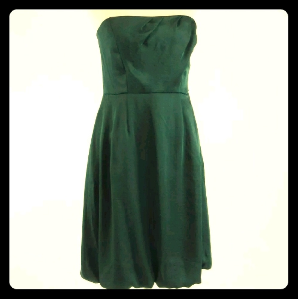 Banana republic green strapless bubble dress